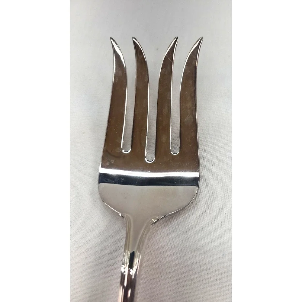 Gorham Heritage Cold‎ Meat Serving Fork Silver Plated Made in Italy 11½
